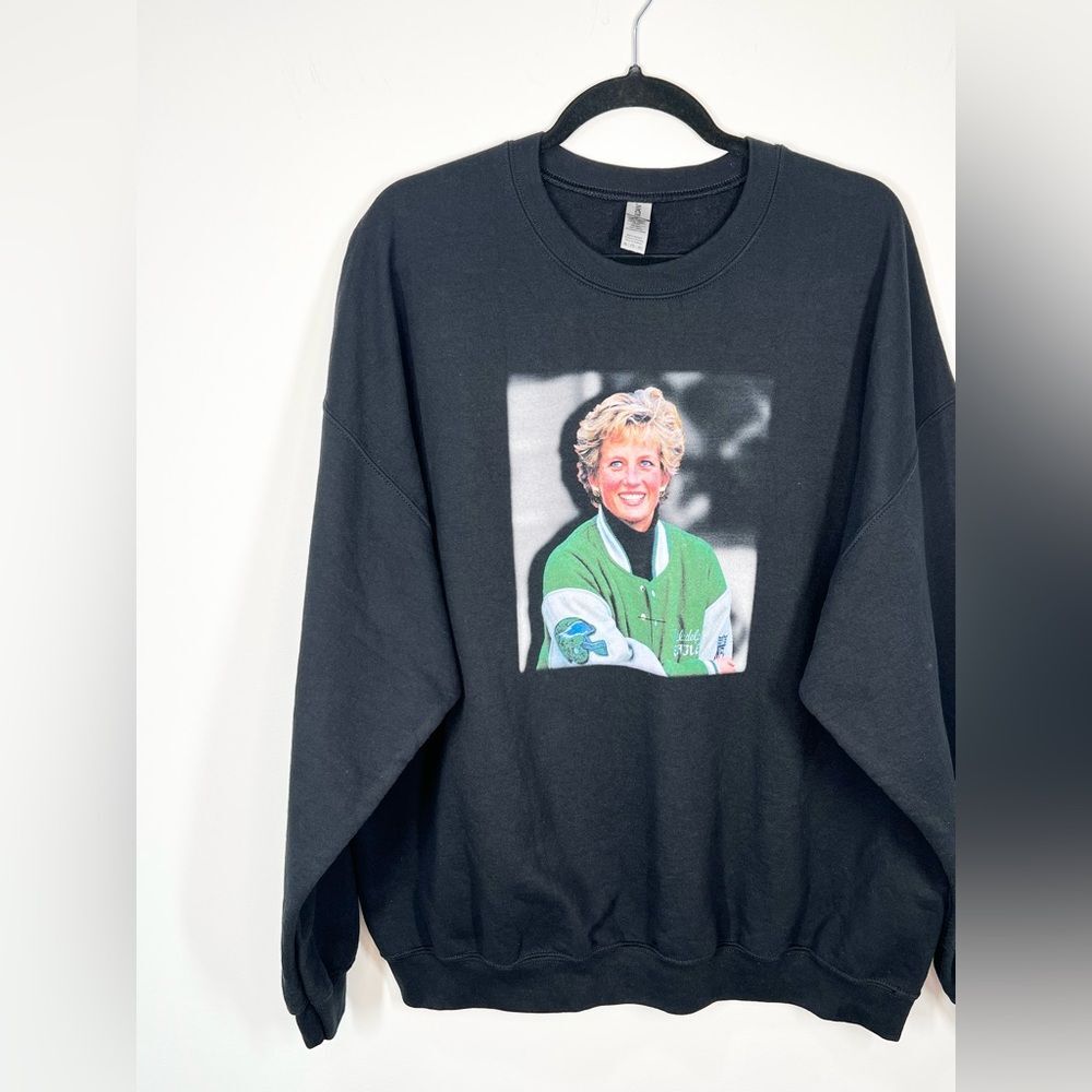 Gildan Sweatshirt Princess Diana Philadelphia Eagles Crewneck Oversized 2XL